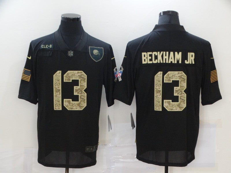 Men's Cleveland Browns #13 Odell Beckham Jr. Black Player Game Jersey1 football jersey product view 1