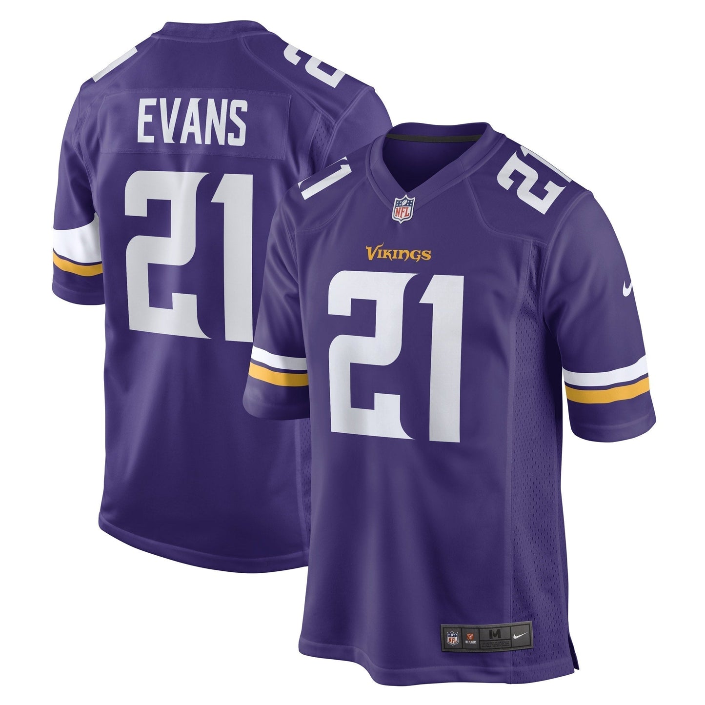 Akayleb Evans Minnesota Vikings Nike Game Jersey - Purple football jersey product view 1