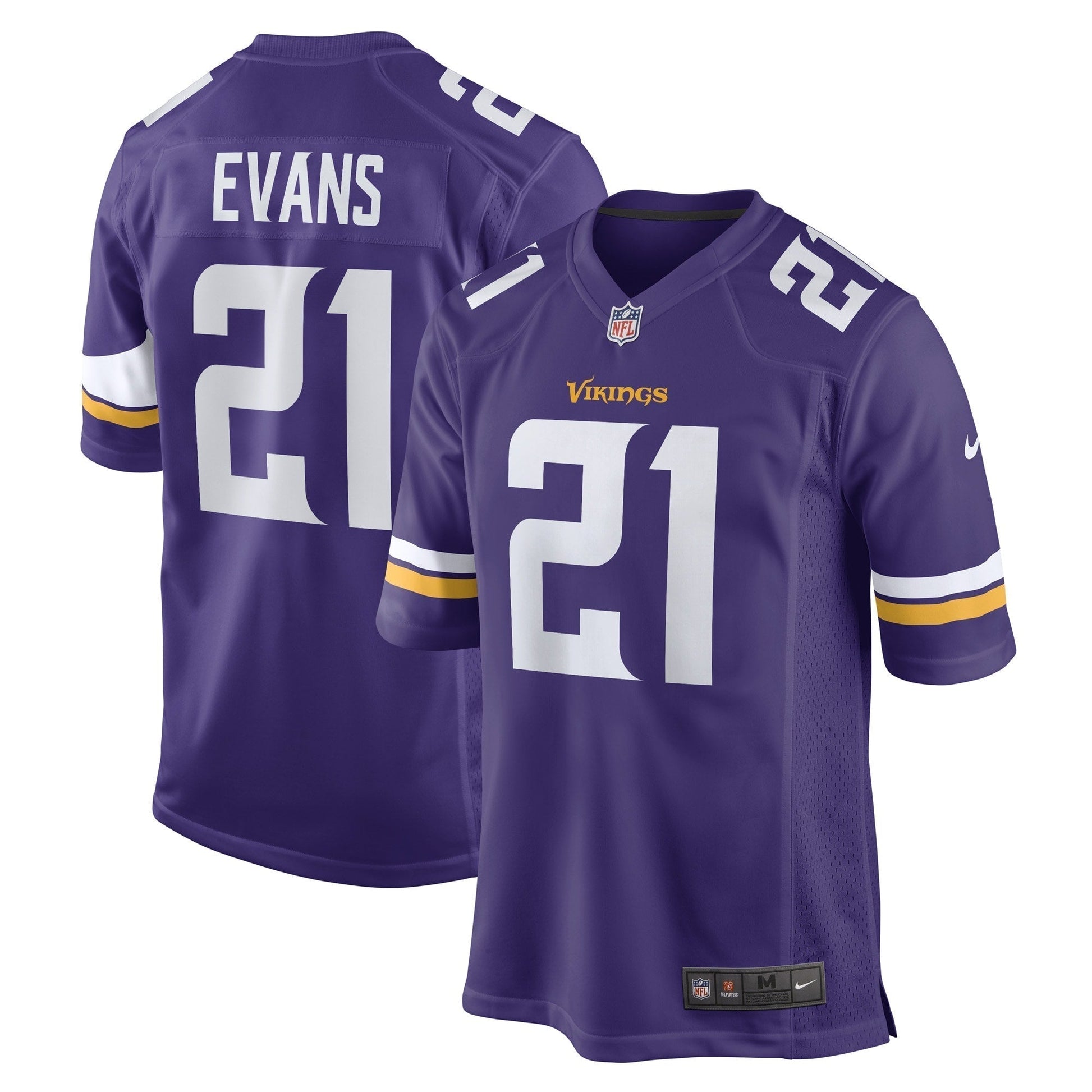 Akayleb Evans Minnesota Vikings Nike Game Jersey - Purple football jersey product view 1