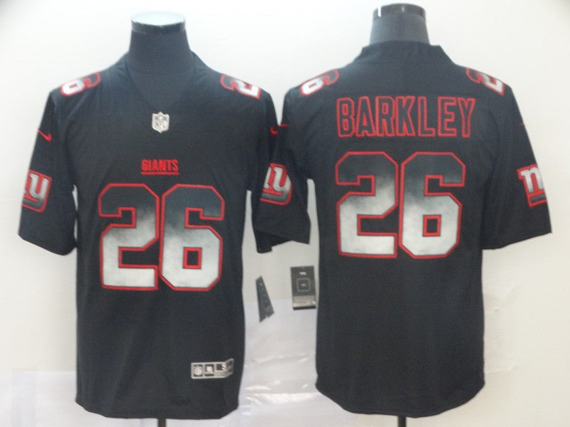 Men's New York Giants #26 Saquon Barkley Black Authentic Game Jersey1 football jersey product view 1