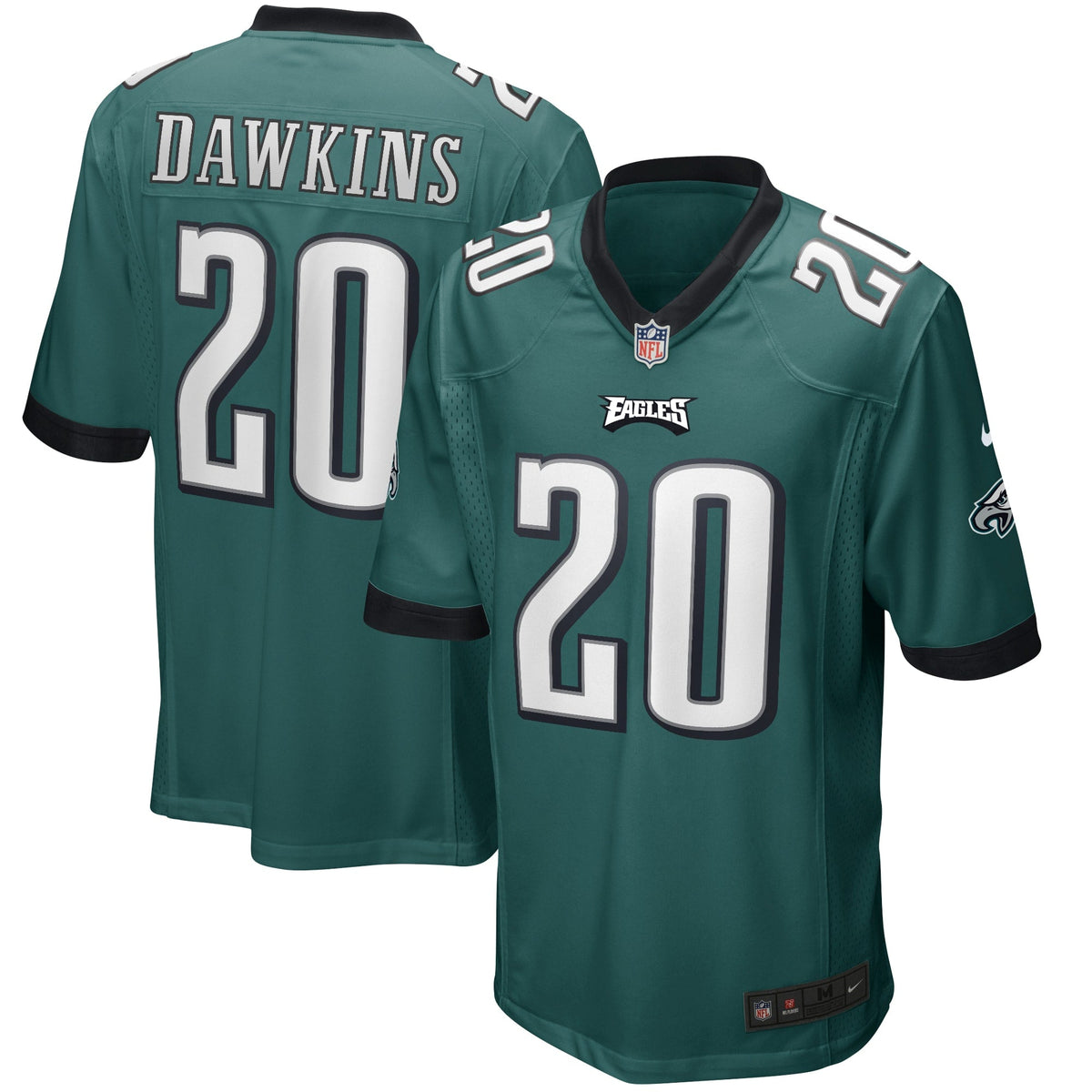 Brian Dawkins Philadelphia Eagles Nike Game Retired Jersey - Midnight Green football jersey product view 1