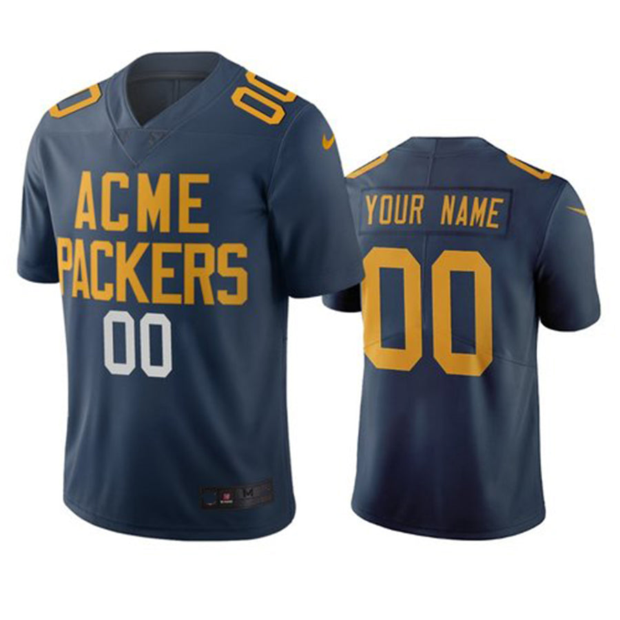 Custom1 Green Bay Packers Navy Vapor Limited City Edition Jersey1 Stitched American Football Jerseys football jersey product view 1