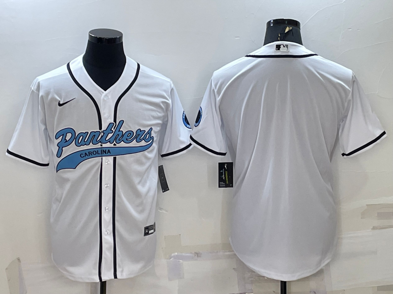 Men's Carolina Panthers White Blank Jersey1 football jersey product view 1