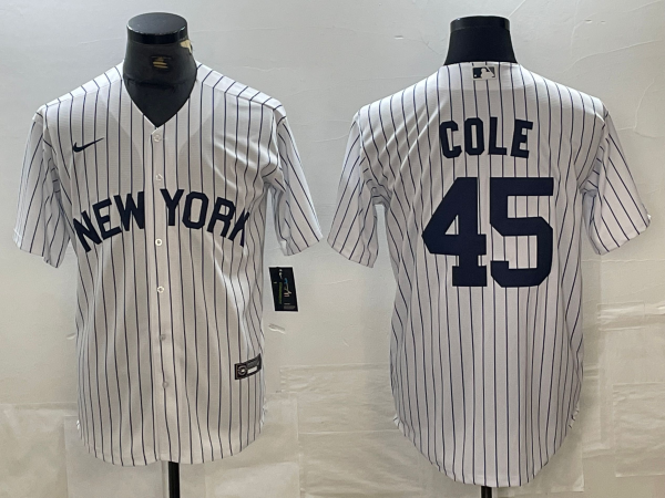 Men's New York Yankees Gerrit Cole #45 White Limited Jersey1 baseball jersey product view 1