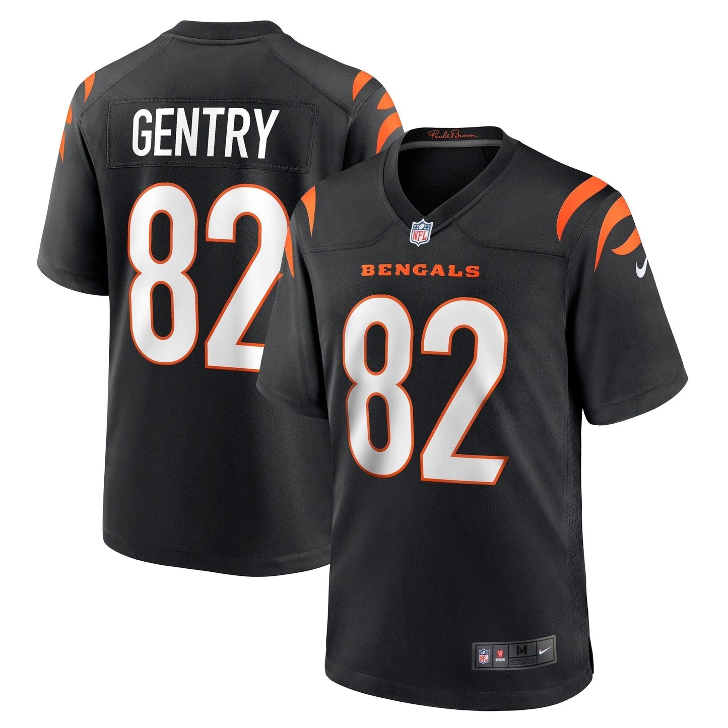 Zach Gentry Cincinnati Bengals Nike Game Jersey - Black football jersey product view 1