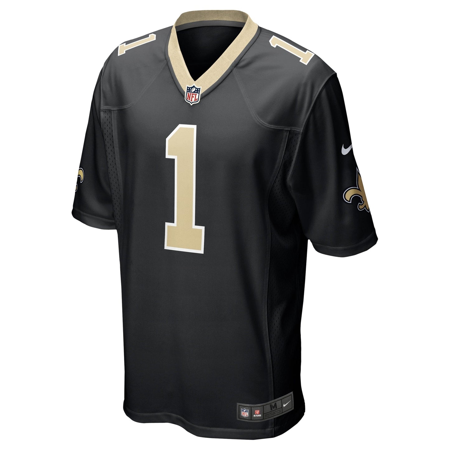 Alontae Taylor New Orleans Saints Nike Team Game Jersey - Black football jersey product view 2