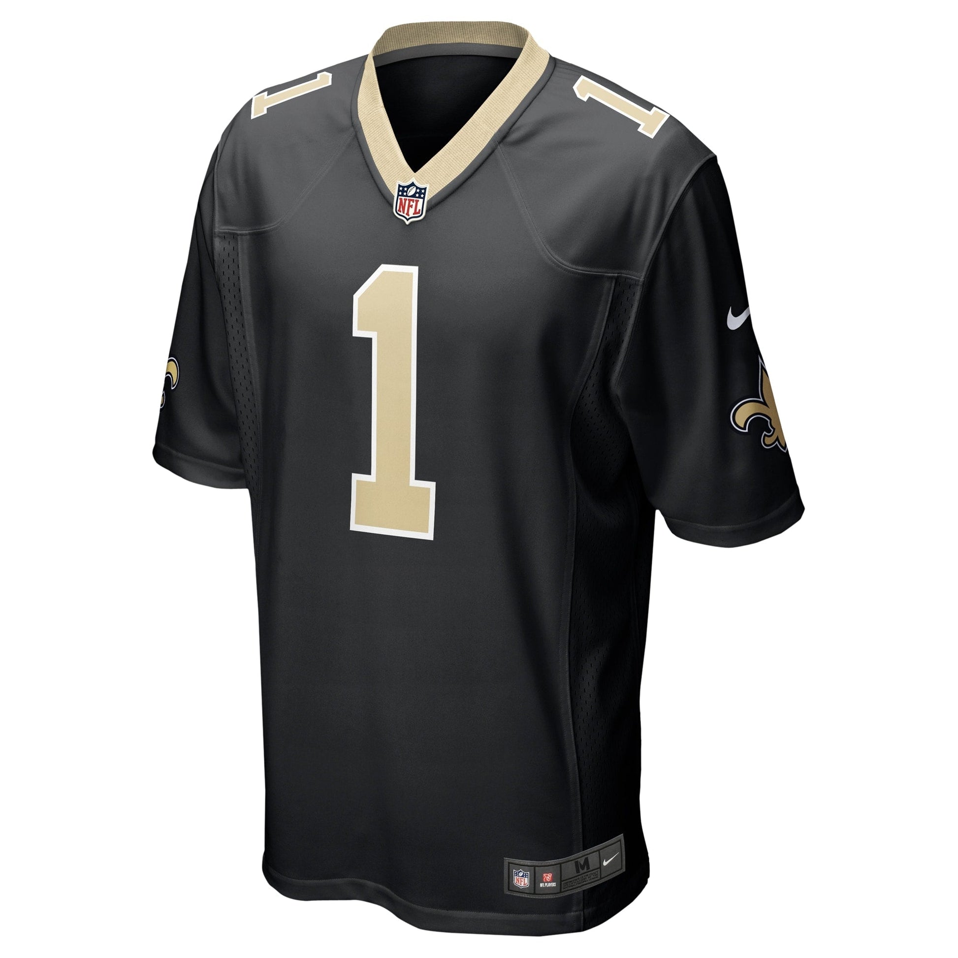 Alontae Taylor New Orleans Saints Nike Team Game Jersey - Black football jersey product view 2