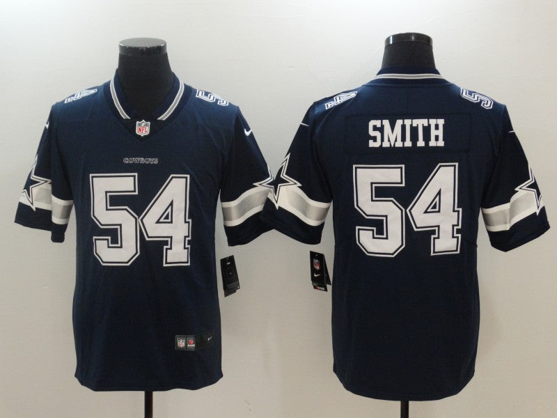 Men's Dallas Cowboys Jaylon Smith #54 Navy Game Player Jersey1 football jersey product view 1