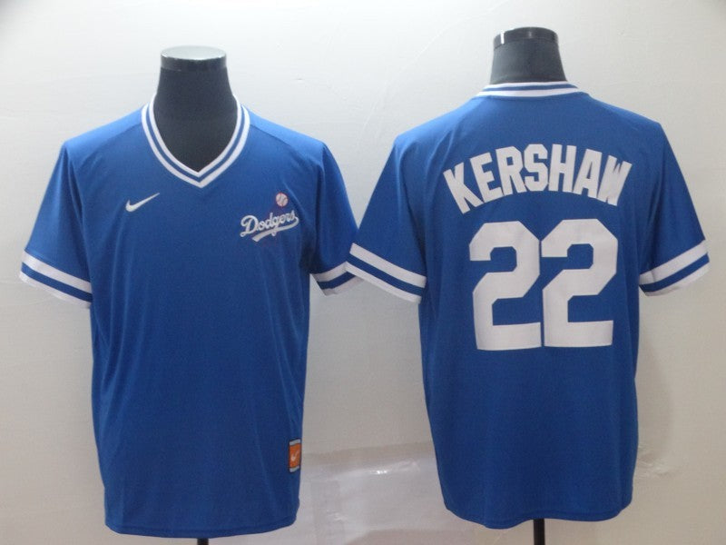 Men's Los Angeles Dodgers Clayton Kershaw #22 Blue Replica Game Jersey1 baseball jersey product view 1