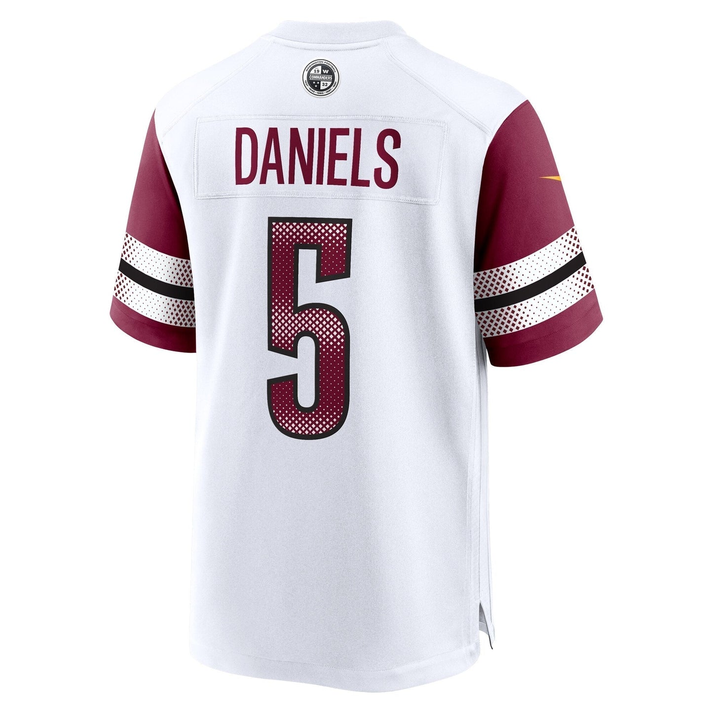 Jayden Daniels Washington Commanders Nike Game Jersey - White football jersey product view 3