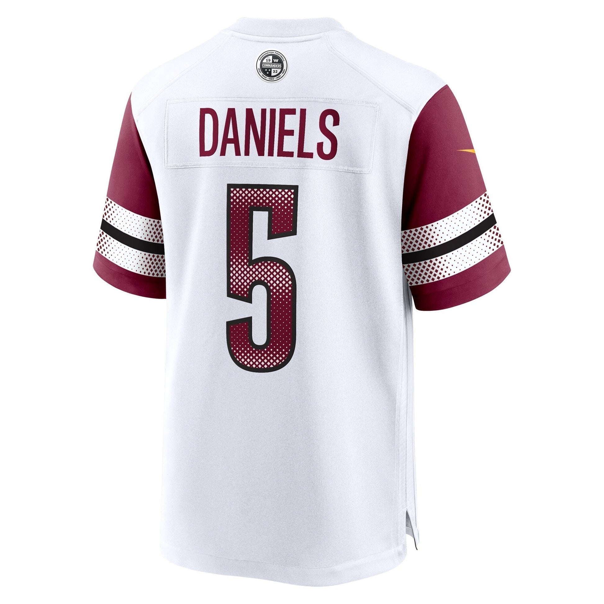 Jayden Daniels Washington Commanders Nike Game Jersey - White football jersey product view 3