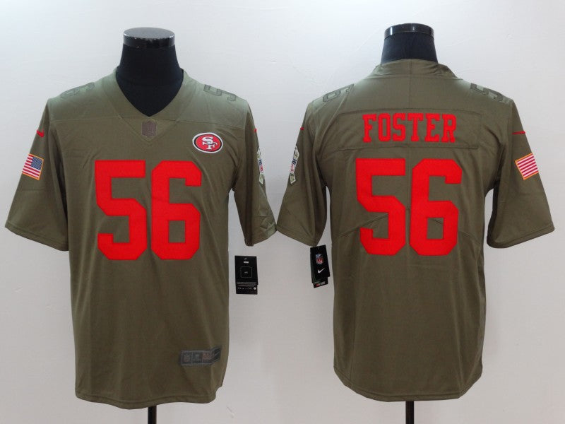 Men's San Francisco 49ers Ruben Foster #56 Brown Game Jersey1 football jersey product view 1