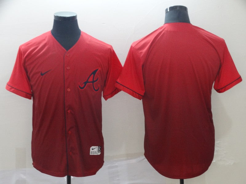Men's Atlanta Braves Red Blank Replica Team Jersey1 baseball jersey product view 1