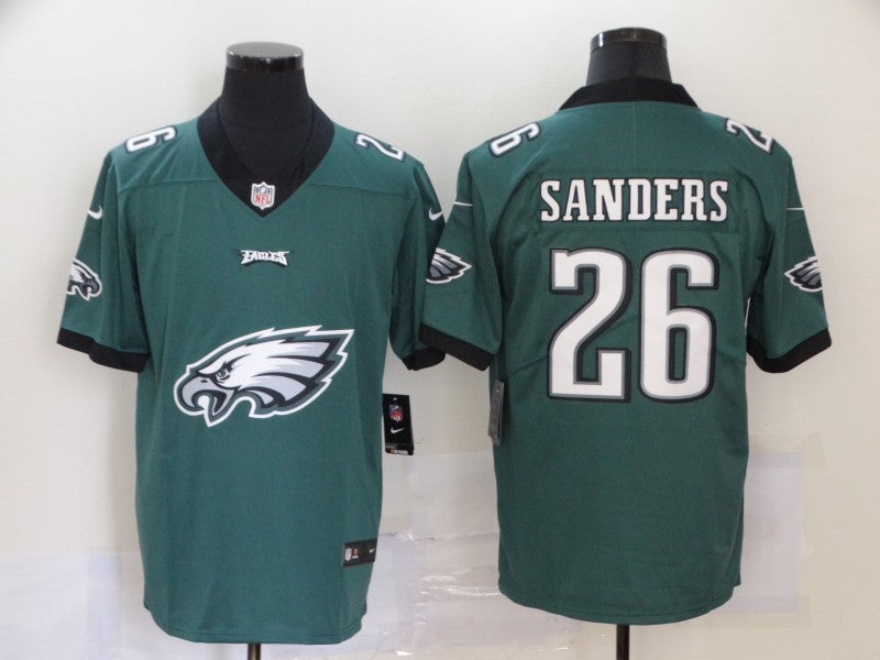 Men's Philadelphia Eagles Miles Sanders #26 Midnight Green Game Player Jersey1 football jersey product view 1