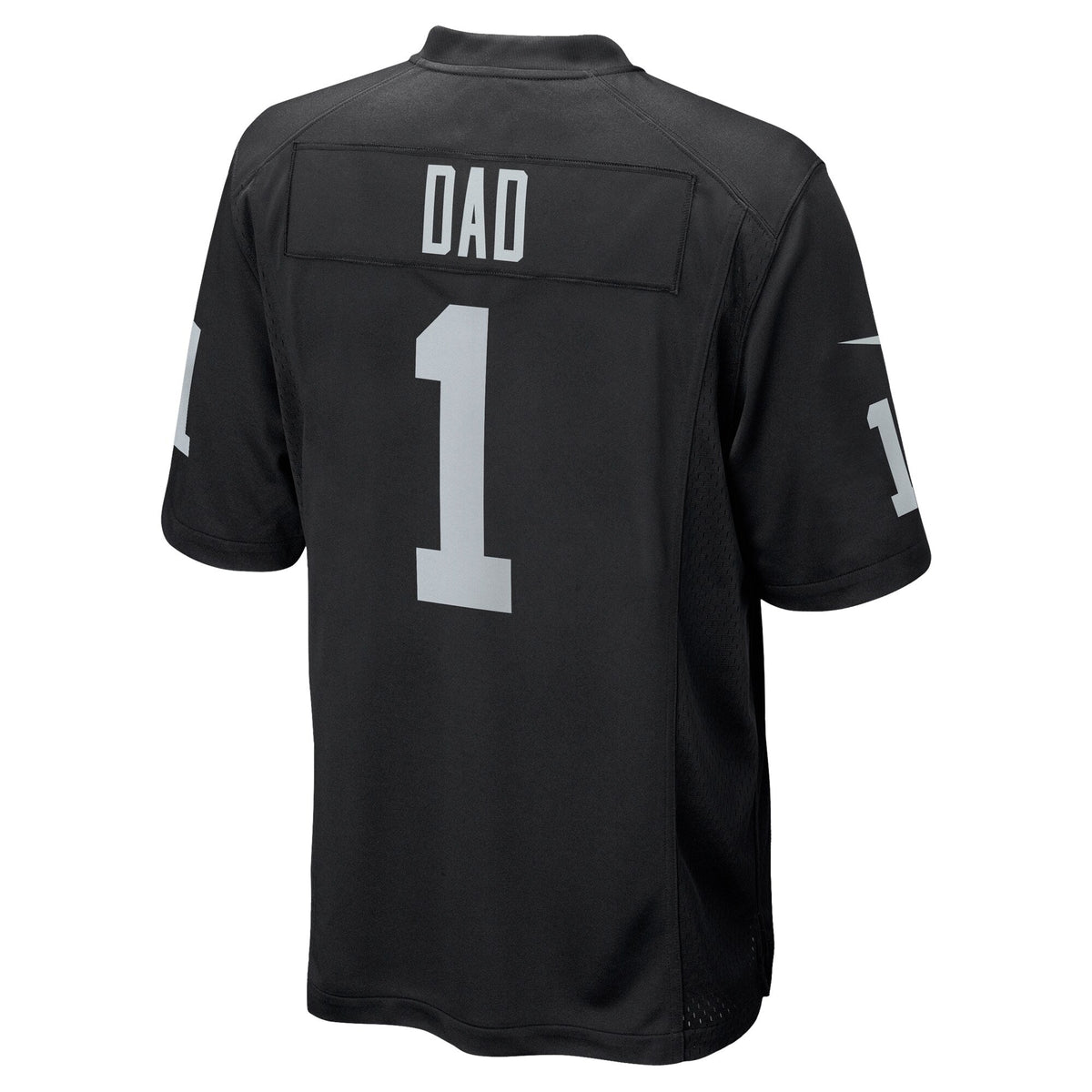 Number 1 Dad Las Vegas Raiders Nike Game Jersey - Black football jersey product view 3