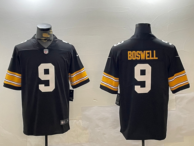Men's Pittsburgh Steelers Chris Boswell #9 Black Alternate Game Jersey1 football jersey product view 1