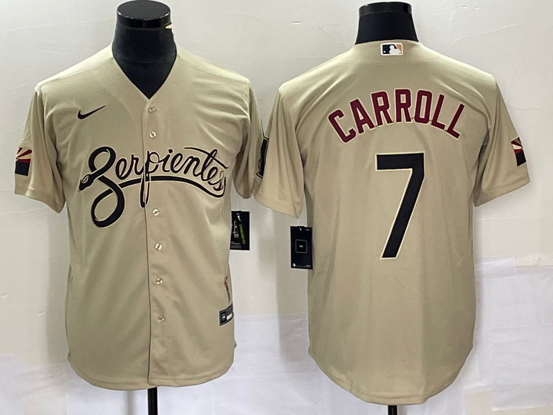 Men's Arizona Diamondbacks Corbin Carroll #7 Sand City Connect Replica Player Jersey1 baseball jersey product view 1