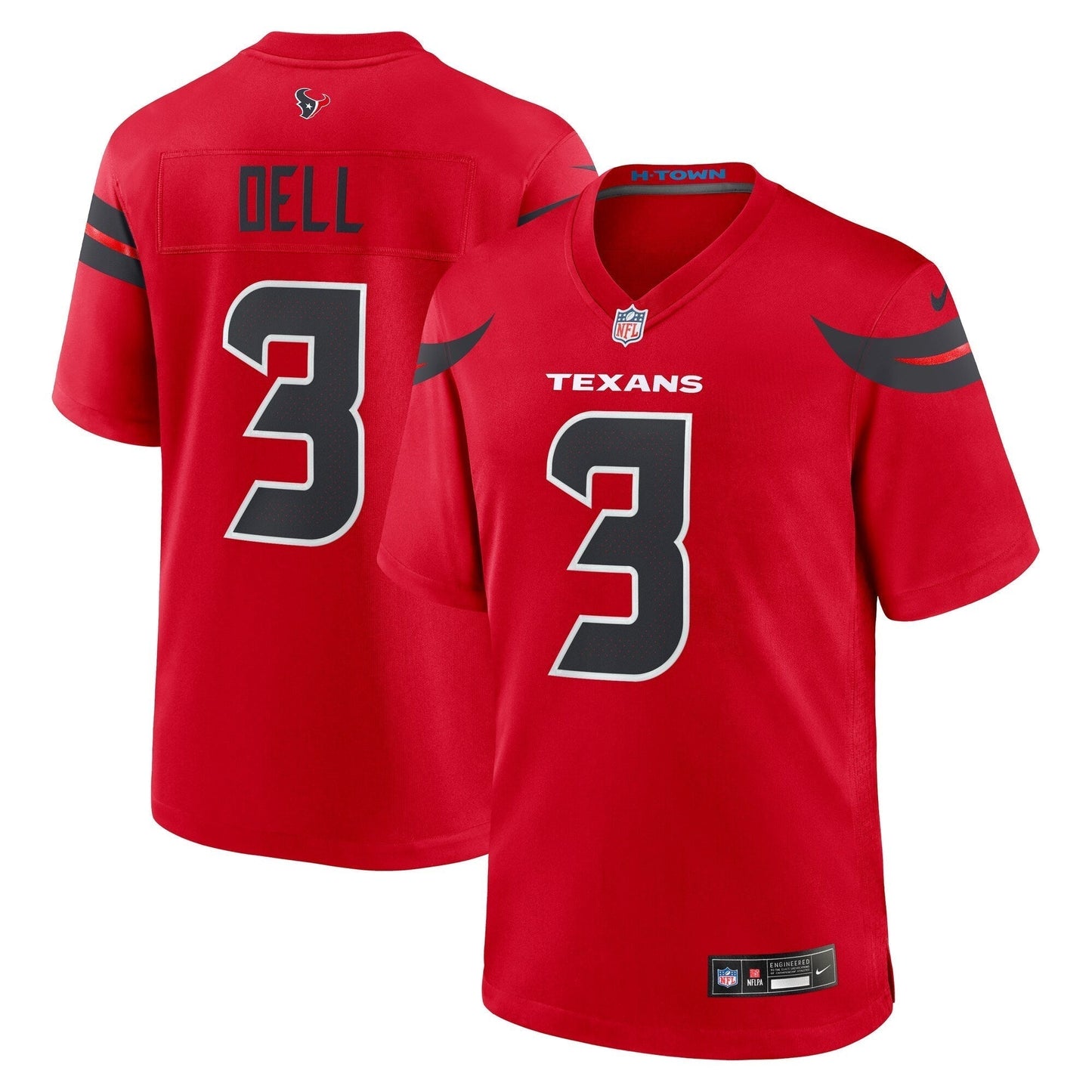 Tank Dell Houston Texans Nike Alternate Game Jersey - Red football jersey product view 1