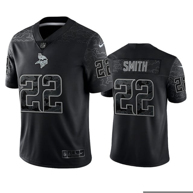 Harrison Smith 22 Minnesota Vikings Black Reflective Limited Jersey - Men football jersey product view 1