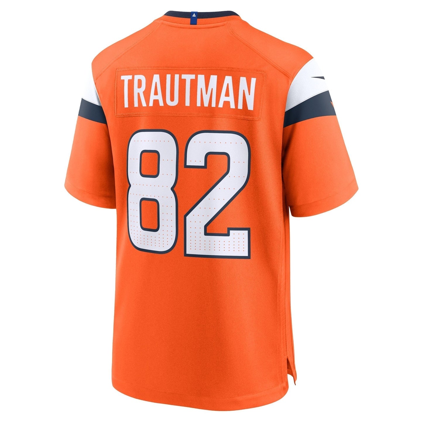 Adam Trautman Denver Broncos Nike Team Game Jersey - Orange football jersey product view 3