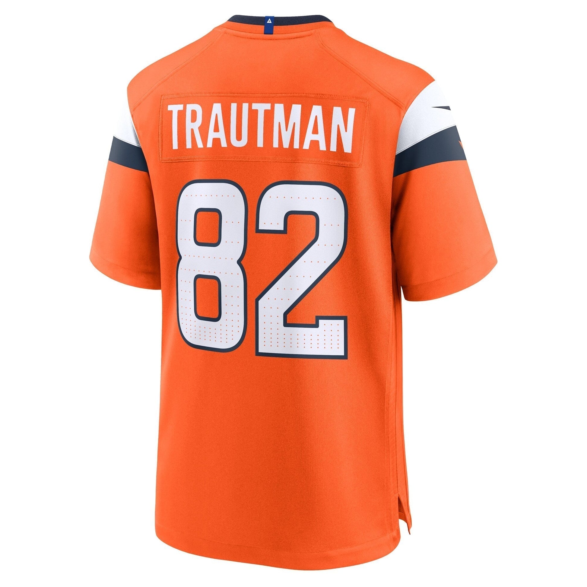 Adam Trautman Denver Broncos Nike Team Game Jersey - Orange football jersey product view 3