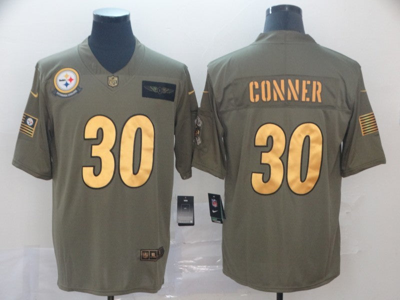 Men's Pittsburgh Steelers James Conner #30 Brown Game Player Jersey1 football jersey product view 1