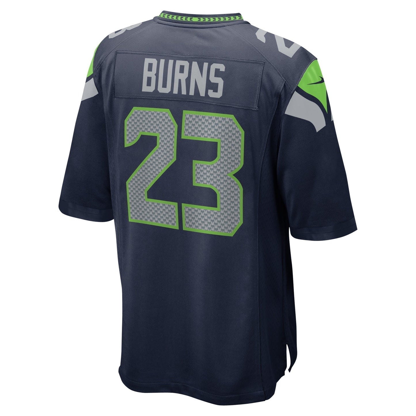 Artie Burns Seattle Seahawks Nike Game Jersey - College Navy football jersey product view 3