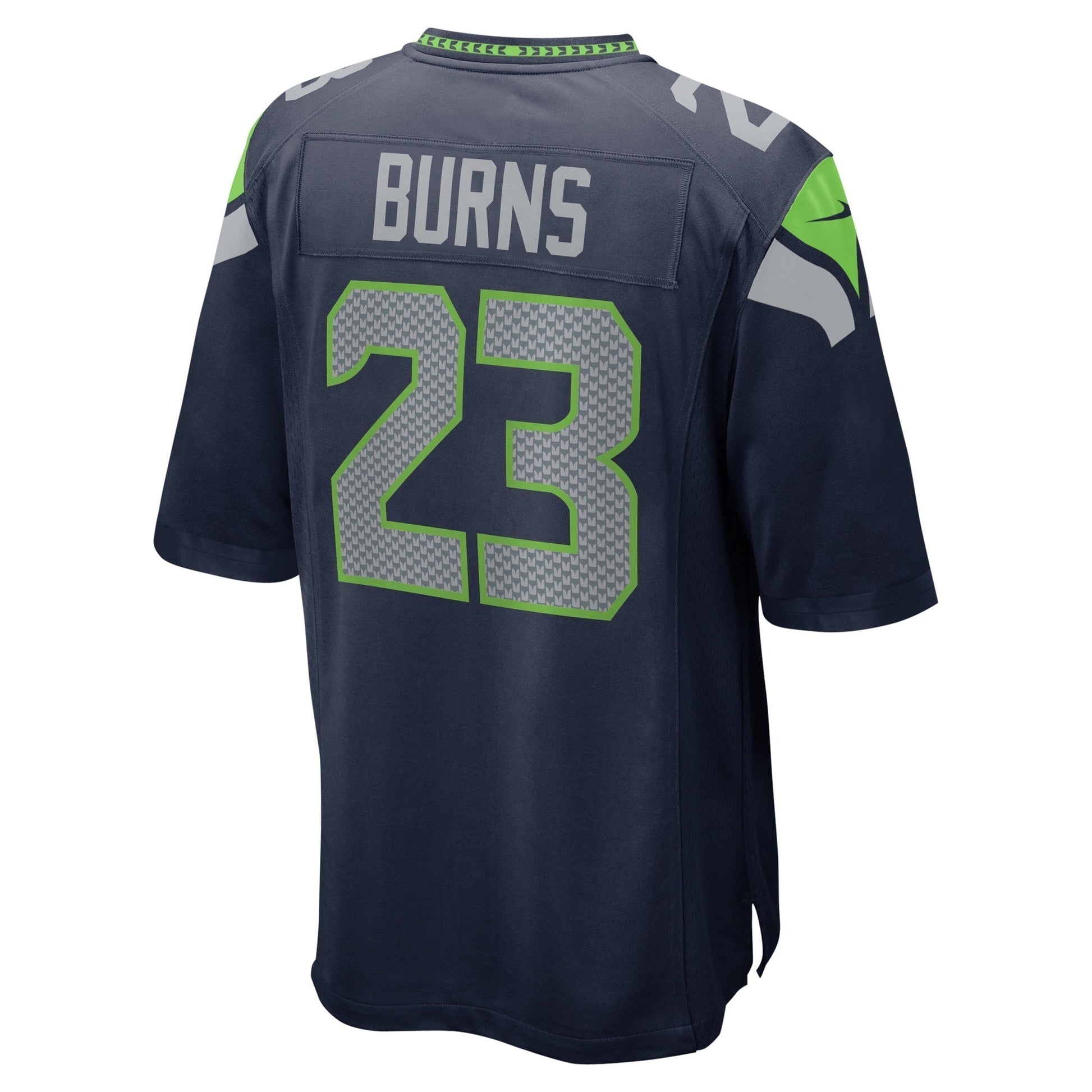 Artie Burns Seattle Seahawks Nike Game Jersey - College Navy football jersey product view 3