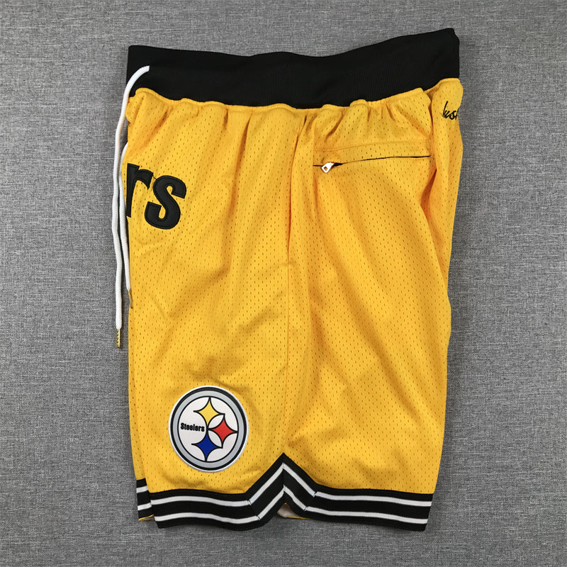 Men's Pittsburgh Steelers Yellow Pocket Shorts1 football jersey product view 3