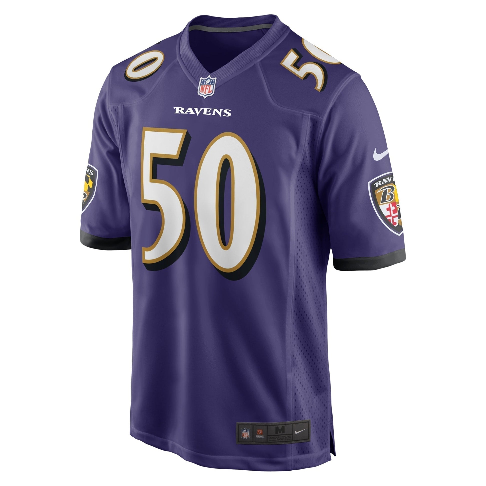Kyle Van Noy Baltimore Ravens Nike Game Jersey - Purple football jersey product view 2