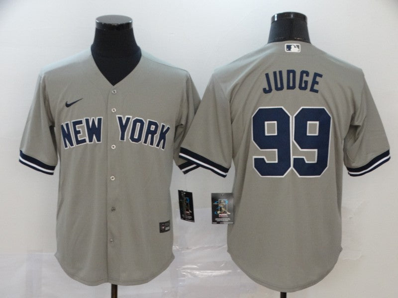 Men's New York Yankees Aaron Judge #99 Gray Replica Baseball Jersey1 baseball jersey product view 1