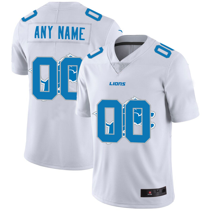 Custom1 Detroit Lions White Team Big Logo Vapor Untouchable Limited Jersey1 Stitched American Football Jerseys football jersey product view 1