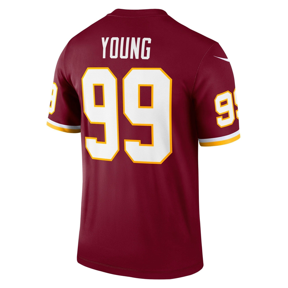 Chase Young Washington Football Team Nike Legend Jersey - Burgundy football jersey product view 3