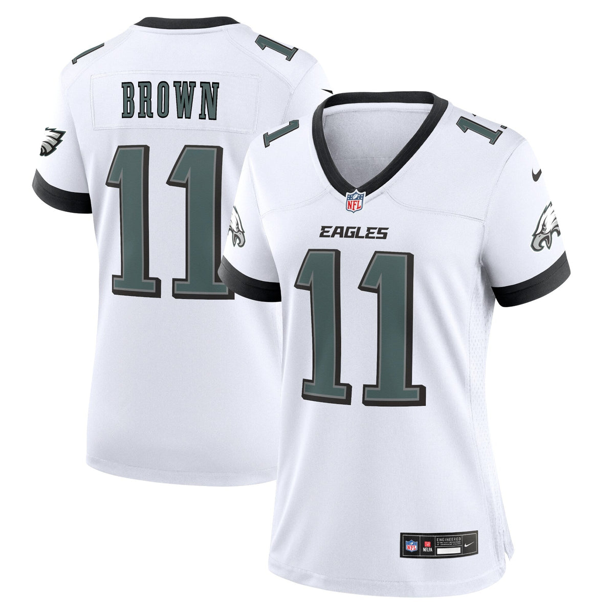 A.J. Brown Philadelphia Eagles Nike Game Jersey - White football jersey product view 1