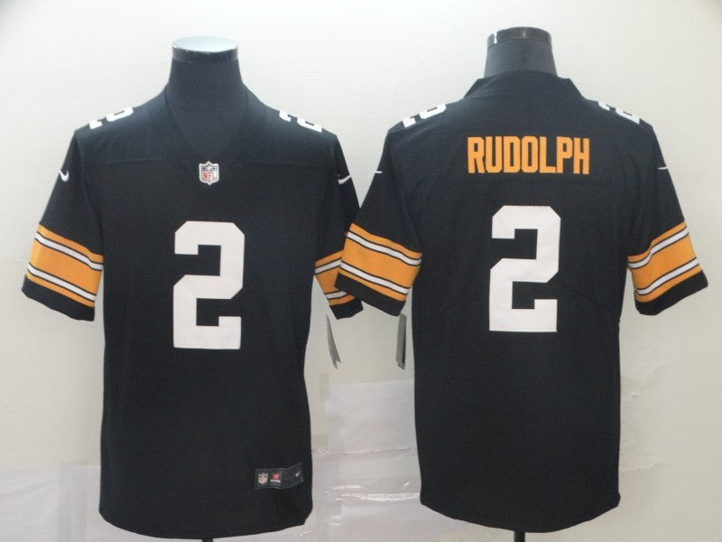 Men's Pittsburgh Steelers Mason Rudolph #2 Black Player Game Jersey1 football jersey product view 1