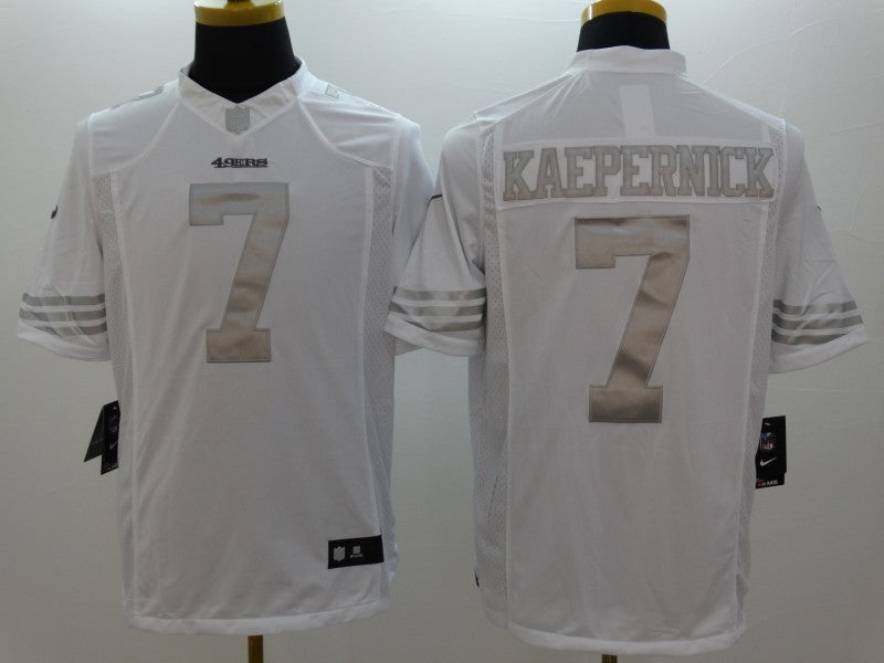 Men's San Francisco 49ers Colin Kaepernick #7 White Authentic Game Jersey1 football jersey product view 1