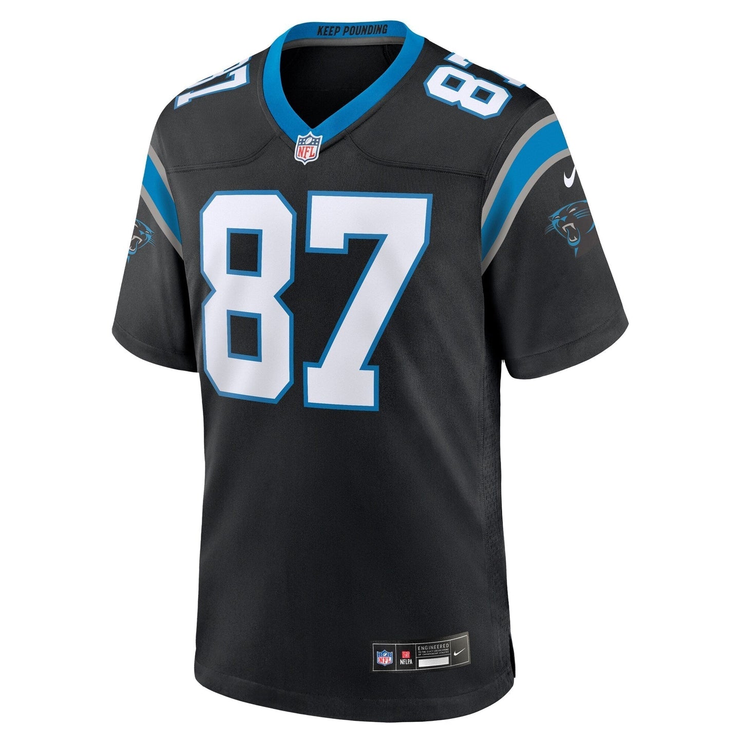 Matt Landers Carolina Panthers Nike Game Jersey - Black football jersey product view 2