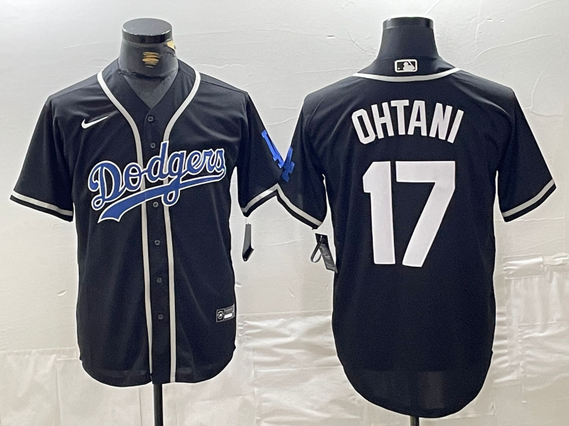 Men's Los Angeles Dodgers Joe Kelly #17 Black Replica Player Jersey1 baseball jersey product view 1