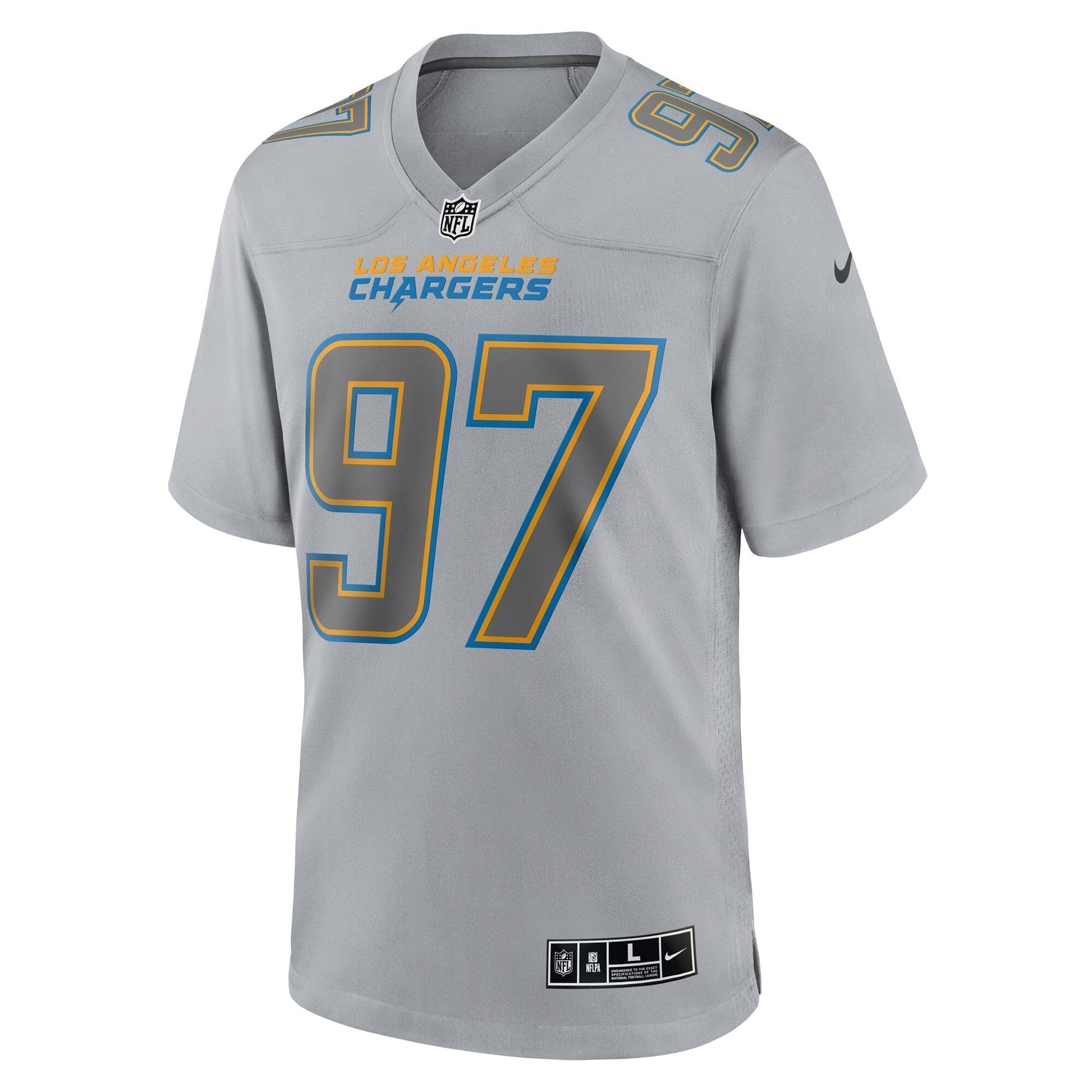 Joey Bosa Los Angeles Chargers Nike Atmosphere Fashion Game Jersey - Gray football jersey product view 2