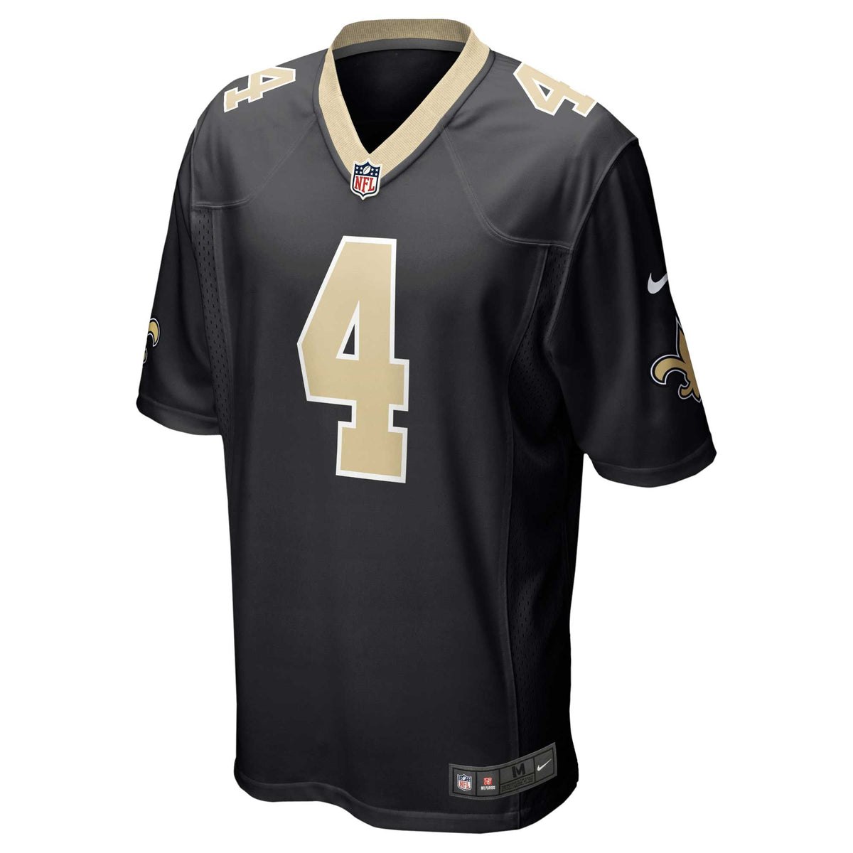 Derek Carr New Orleans Saints Nike Game Jersey - Black football jersey product view 2