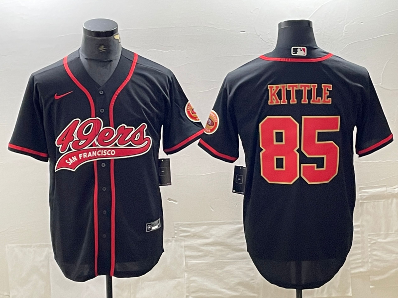 Men's San Francisco 49ers George Kittle #85 Black Fashion Jersey1 Joint Edition football jersey product view 1