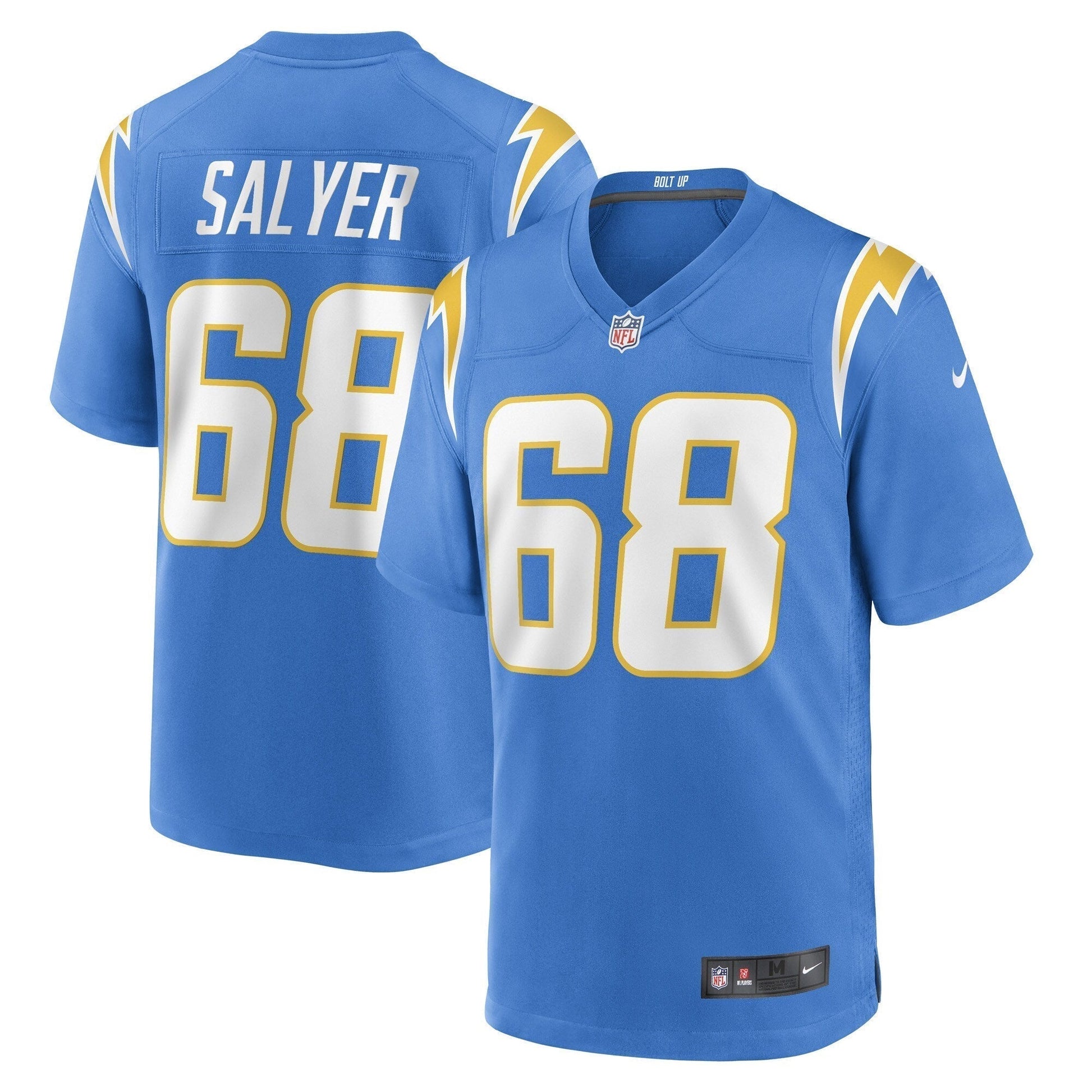 Jamaree Salyer Los Angeles Chargers Nike Game Jersey - Powder Blue football jersey product view 1