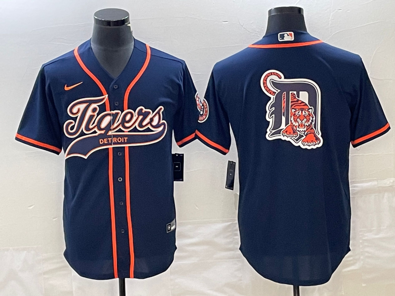 Men's Detroit Tigers Navy Replica Jersey Joint Edition baseball jersey product view 1