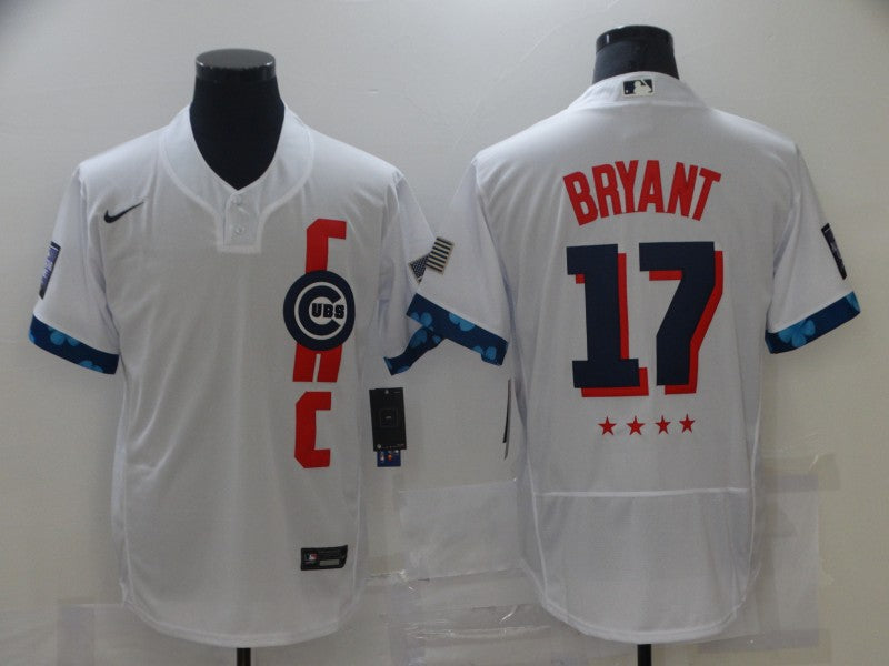 Men's Chicago Cubs Kris Bryant #17 White All Star Player Jersey1 basketball jersey product view 1