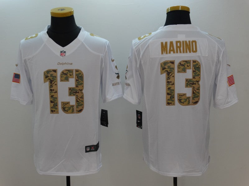 Men's Miami Dolphins Dan Marino #13 White Game Player Jersey1 football jersey product view 1