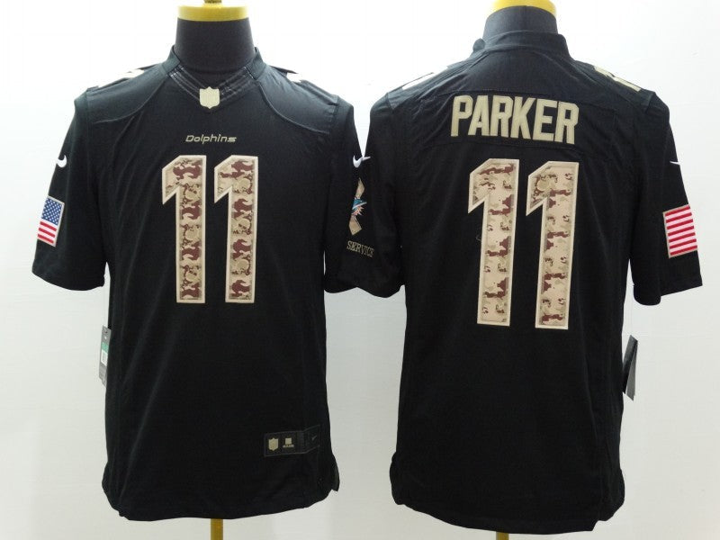 Men's Miami Dolphins DeVante Parker #11 Black Game Player Jersey1 football jersey product view 1