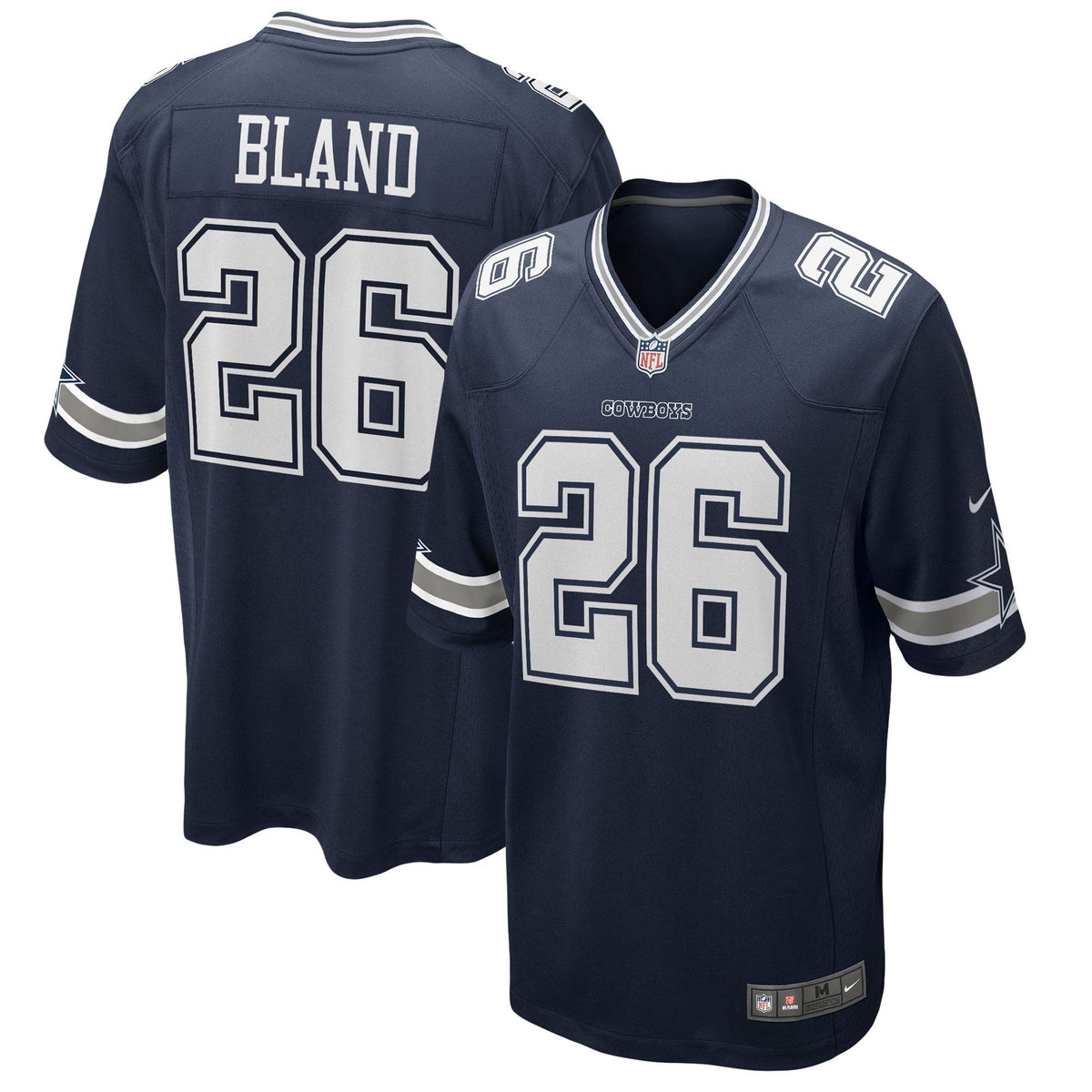 DaRon Bland Dallas Cowboys Nike Game Jersey - Navy football jersey product view 1
