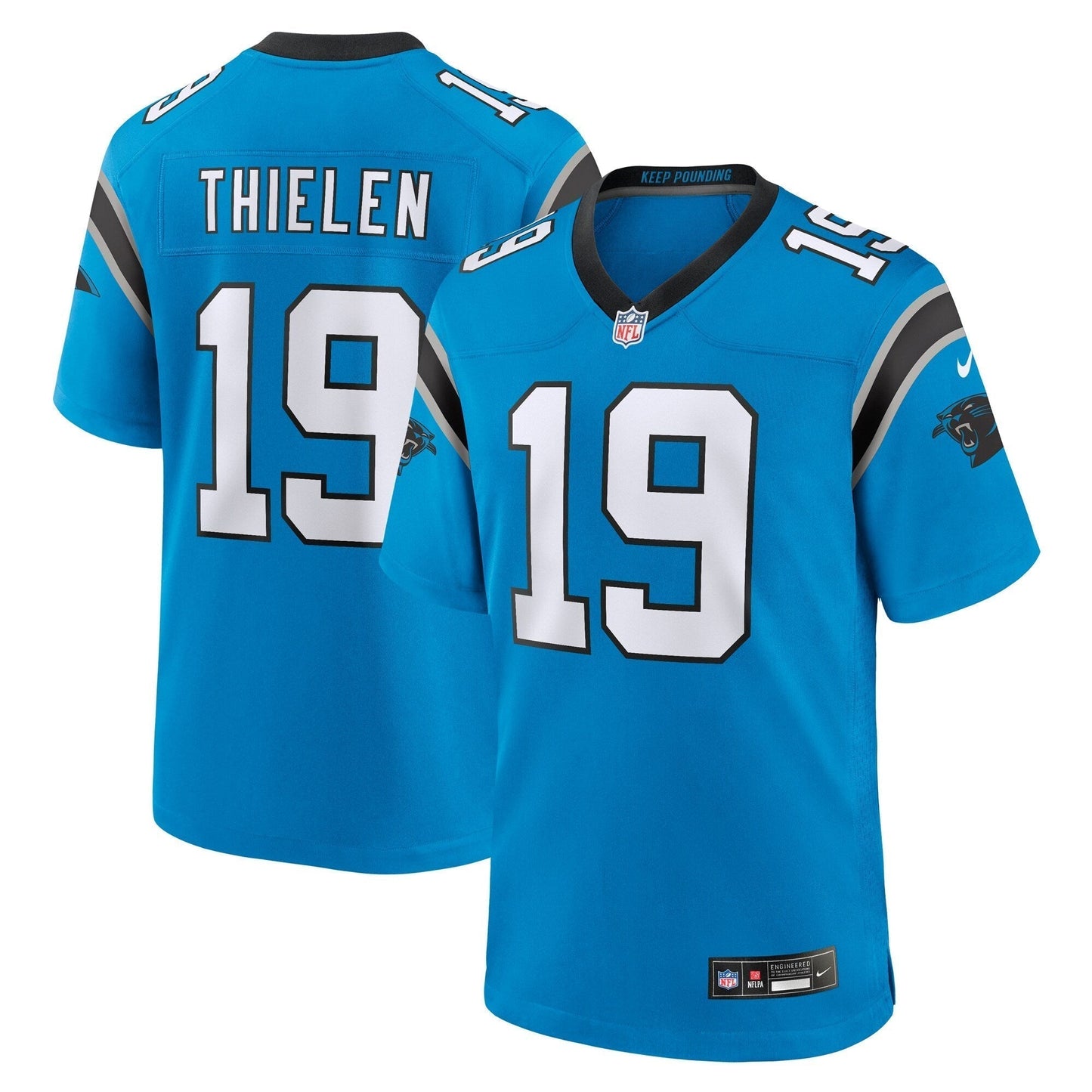 Adam Thielen Carolina Panthers Nike Alternate Game Jersey - Blue football jersey product view 1