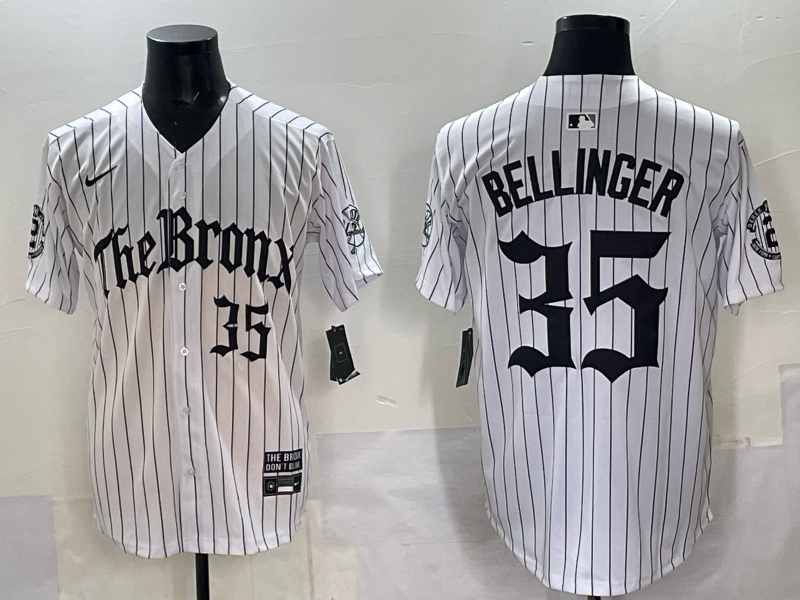 Men's New York Yankees Cody Bellinger #35 White Replica Team Jersey baseball jersey product view 1
