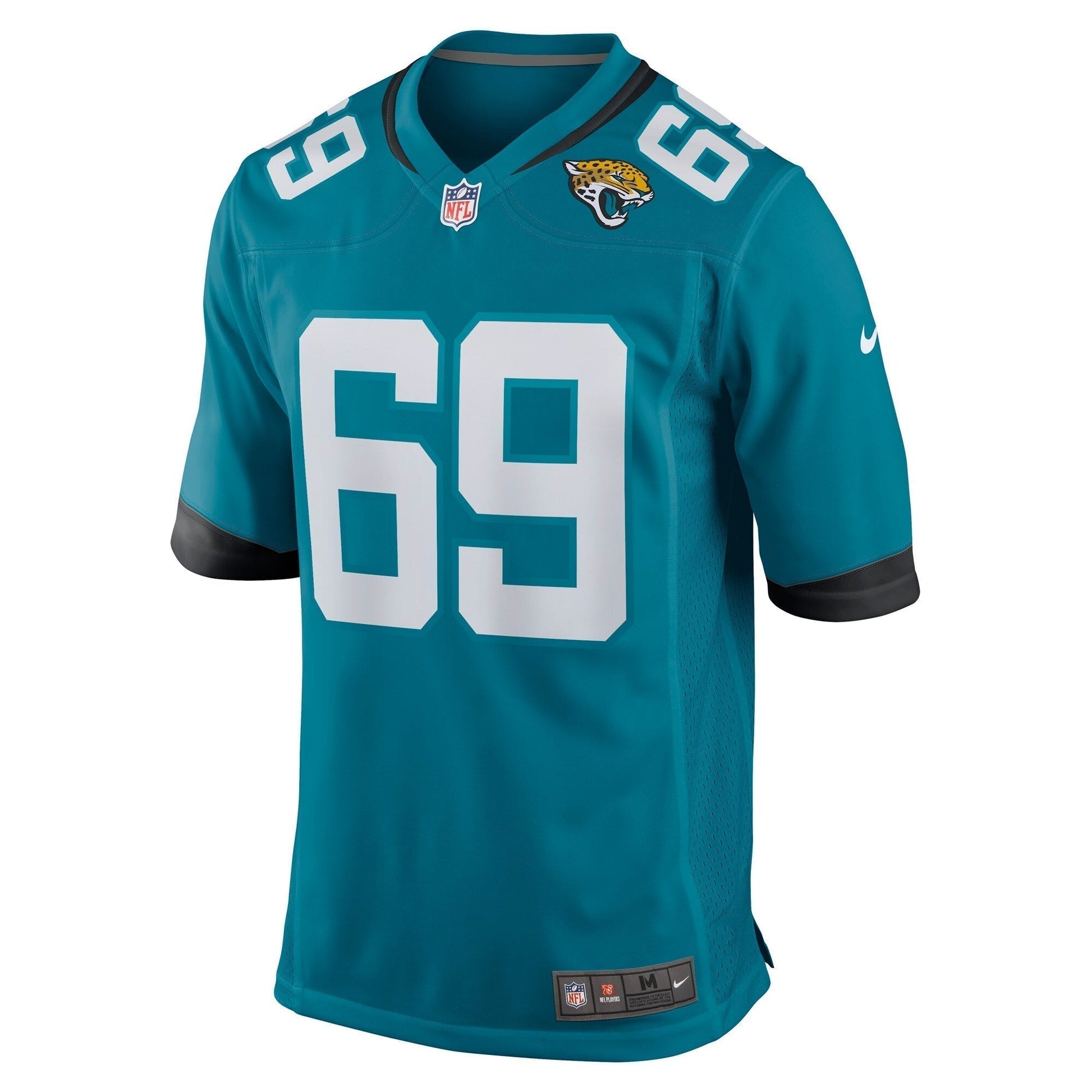 Tyler Shatley Jacksonville Jaguars Nike Game Jersey - Teal football jersey product view 2